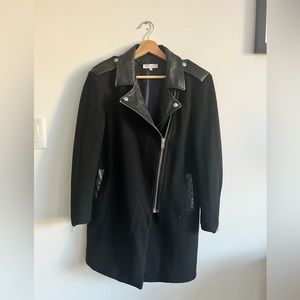 Sandro biker jacket size M / 40 100% wool